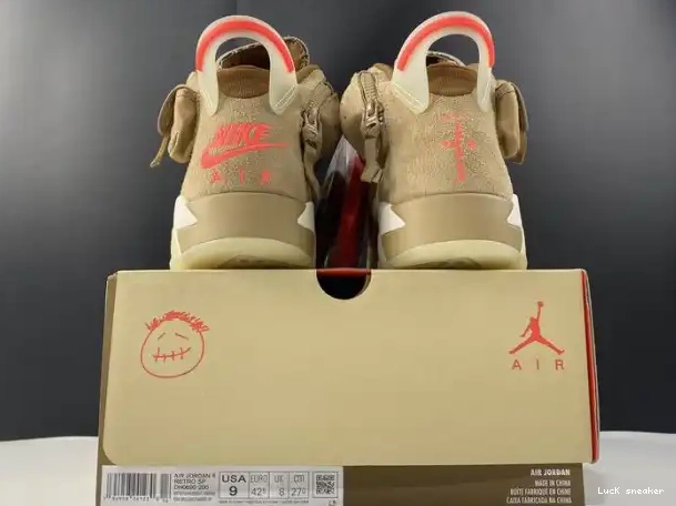 Rep LUCY 6 British Retro Travis DH0690-200 Khaki Air Jordan Scott 0324